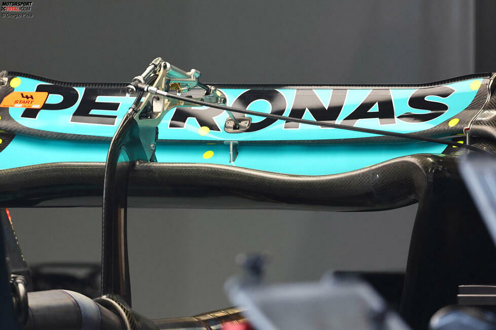 Mercedes W13: Heckflügel mit Drag-Reduction-System (DRS)
