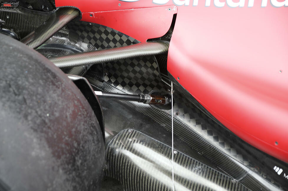 Ferrari F1-75: Unterboden und Hinterrad-Aufhängung