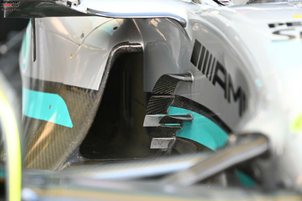 Mercedes W13: Seitliche Winglets