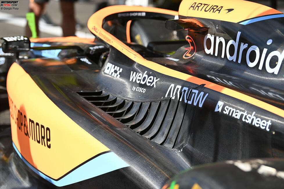 McLaren MCL36: Kühlschlitze in der Motorhaube