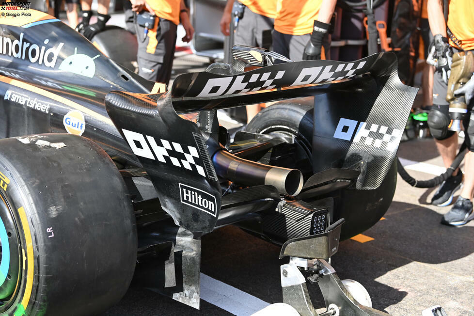 McLaren MCL36: Heckflügel mit Diffusor