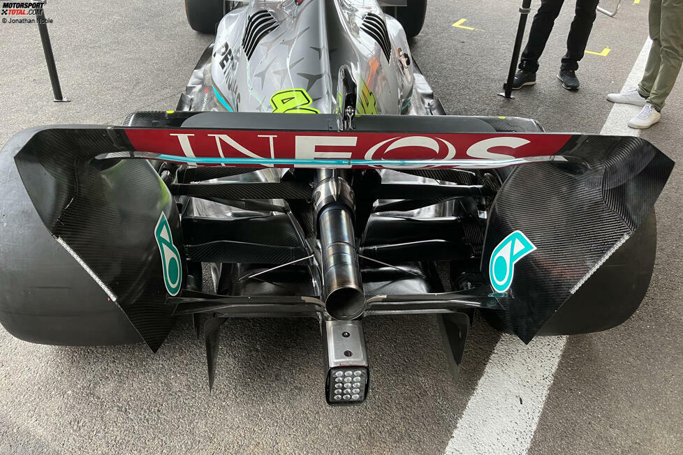 Mercedes W13: Heckflügel und Diffusor