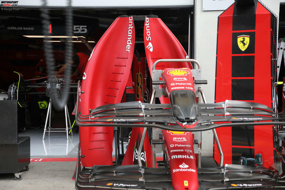 Ferrari F1-75: Frontflügel und Motorhaube