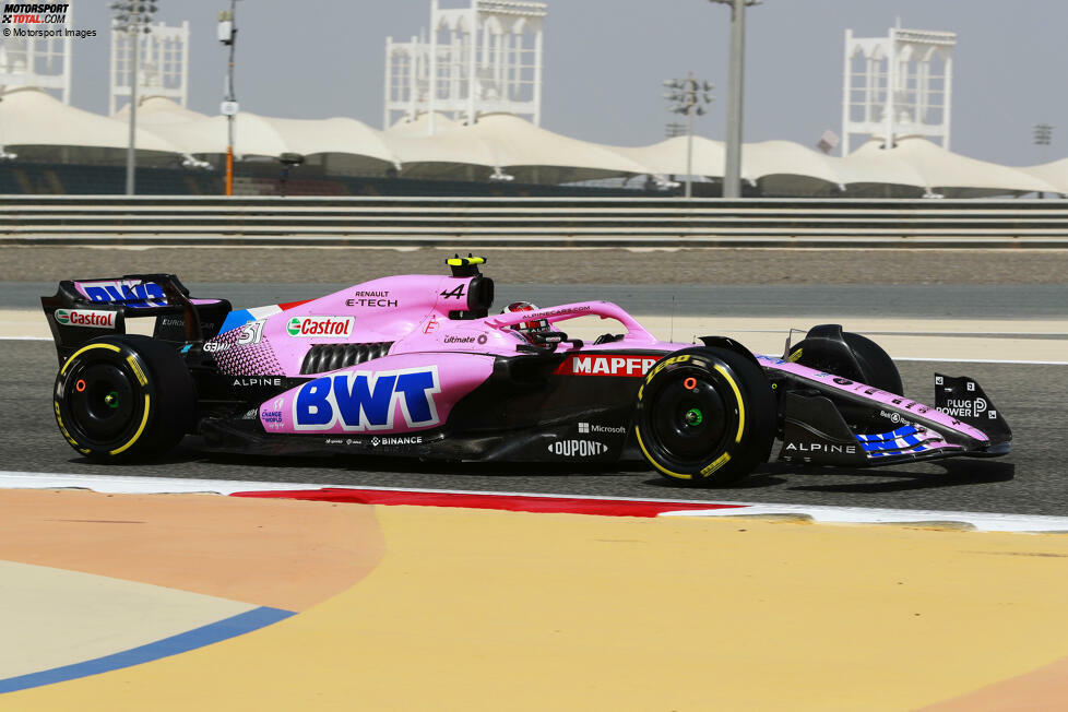 Alpine fährt am zweiten Tag in Bahrain mit dem alternativen Farbdesign mit viel Rosa, das bei den ersten beiden Saisonrennen verwendet wird. Man will damit die neue Partnerschaft mit Titelsponsor BWT unterstreichen. Die andere Variante ...