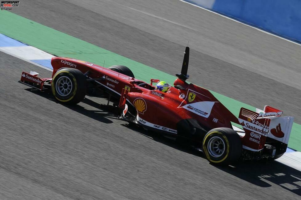 Testsieger 2013: Felipe Massa (Ferrari) - Im letzten Jahr des alten Reglements schien Ferrari gute Karten zu haben, die Dominanz von Red Bull zu brechen. Felipe Massa war in Jerez 0,269 Sekunden vor Kimi Räikkönen (Lotus) und Jules Bianchi (Force India) Schnellster.