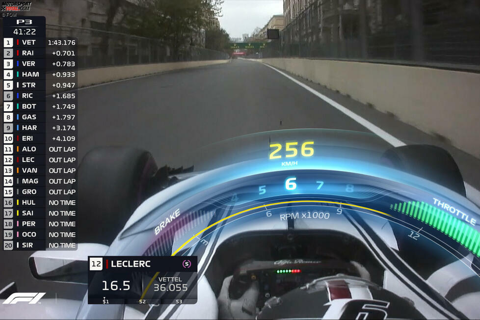 Im Vergleich dazu, was bisher von der Formel 1 verwendet wurde: Die Einblendung links (hier ein Beispiel aus der Saison 2018) wurde für 2022 stark überarbeitet.