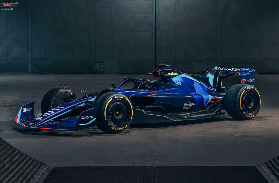 Williams hat passend zum neuen Farbdesign auch neue Sponsoren präsentiert, das Fahrzeug aber wirkt immer noch vergleichsweise 