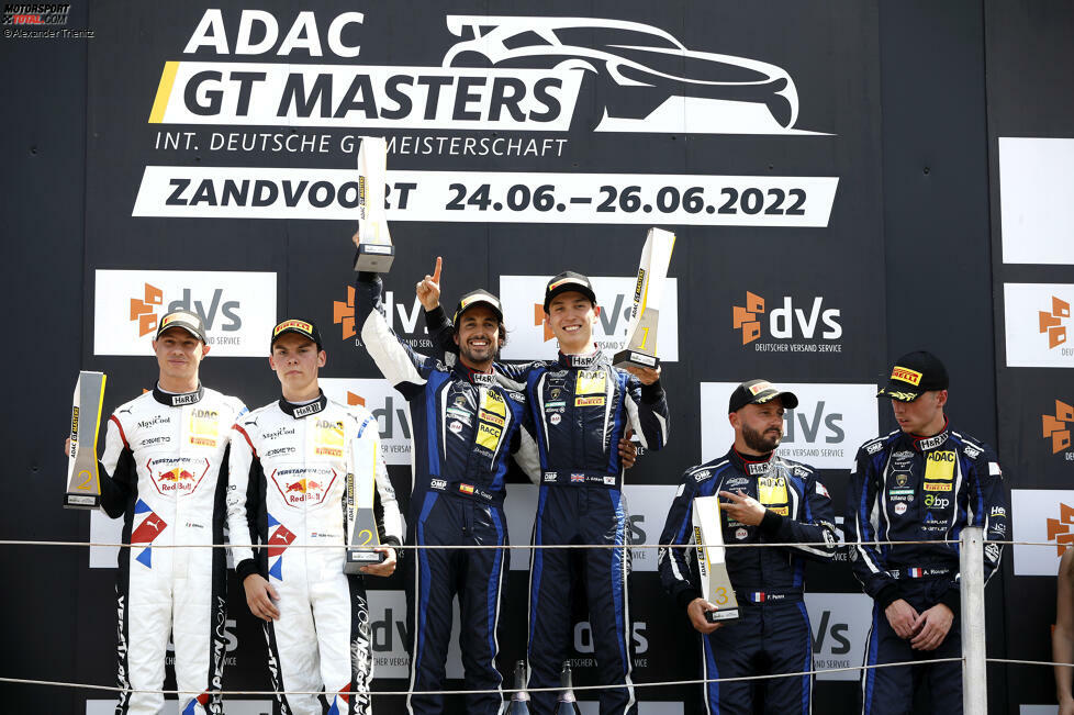 Schubert und Emil Frey waren 2022 die einzigen Teams, die nach einem Rennen mit zwei Fahrer-Duos auf dem Podium standen. Green und Krütten sowie Jesse Krohn und Nick Catsburg feierten gemeinsam am Red-Bull-Ring. Das Lamborghini-Team stand in Zandvoort mit Albert Costa und Jack Aitken sowie Arthur Rougier und Franck Perera auf P1 und P3.