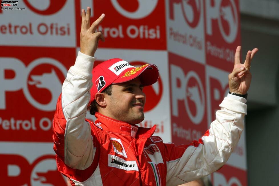 Platz 10: Felipe Massa (15 Jahre, 8 Monate, 23 Tage zwischen Australien 2002 und Abu Dhabi 2017)