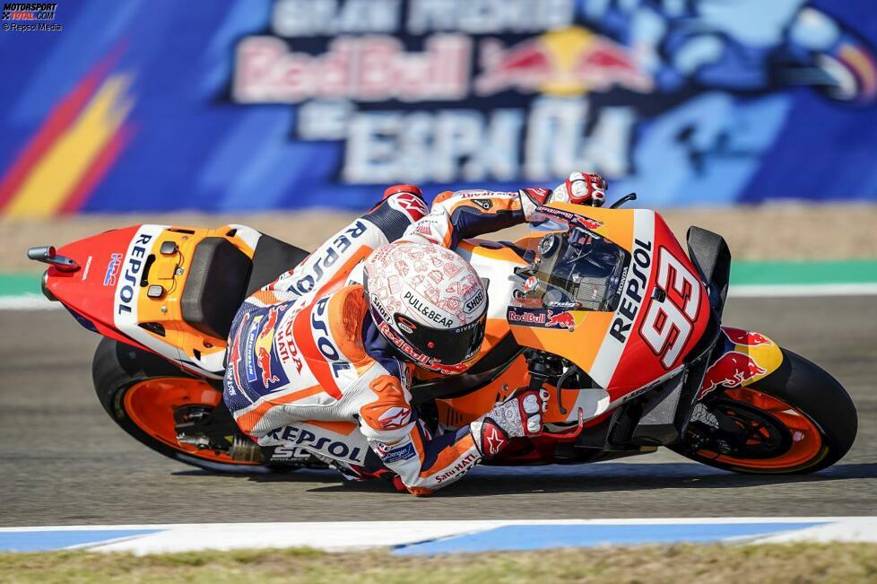 Die mit Abstand schwierigste Phase in Marc Marquez' professioneller Rennfahrerkarriere beginnt am 19. Juli 2020 beim coronabedingt verschobenen MotoGP-Saisonauftakt, dem Grand Prix von Spanien in Jerez. Alles beginnt mit einem harmlosen Ausrutscher. In der fünften Runde ...