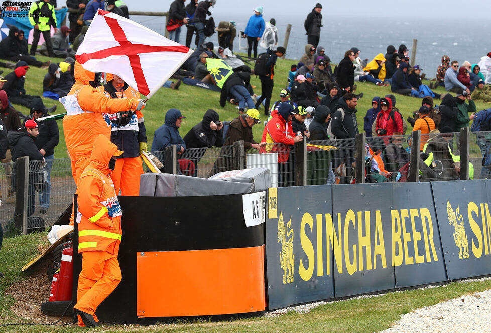 Starker Wind verhindert auf Phillip Island 2019, dass die Qualifying-Sessions der MotoGP am Samstag durchgeführt werden können. Zuvor wird das vierte Freie Training aufgrund der widrigen Bedingungen bereits abgebrochen.