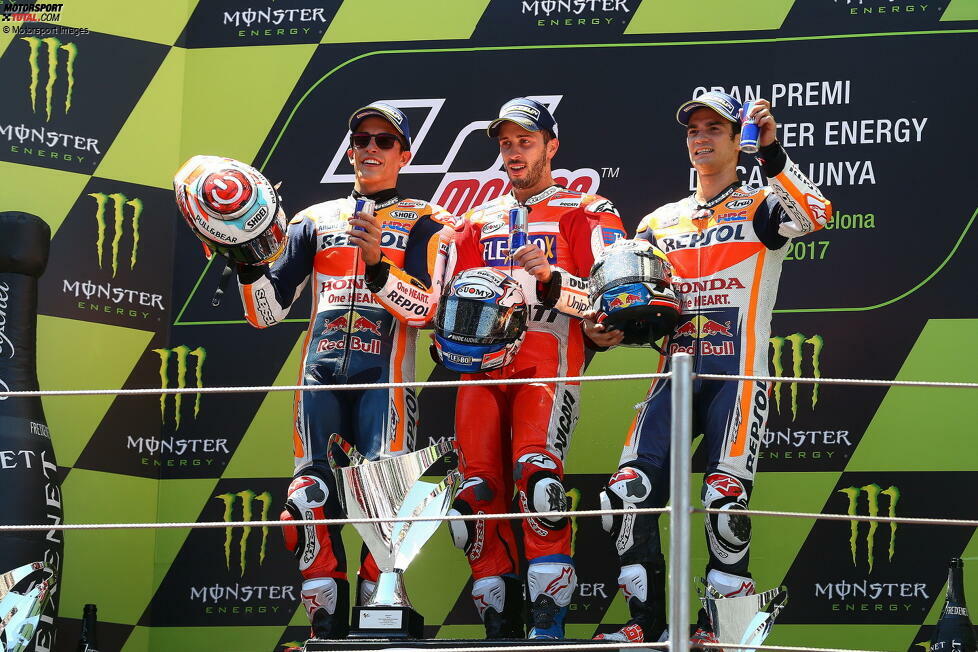 Podium: 1. Andrea Dovizioso, 2. Marc Marquez, 3. Dani Pedrosa