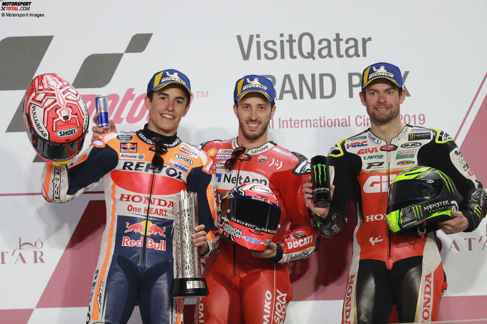 Podium: 1. Andrea Dovizioso, 2. Marc Marquez, 3. Cal Crutchlow