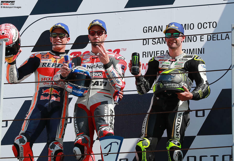 Podium: 1. Andrea Dovizioso, 2. Marc Marquez, 3. Cal Crutchlow