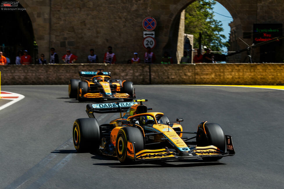 Lando Norris (3): Ärgerte sich am Ende über eine Teamorder, aber viel schneller als Ricciardo war er an diesem Wochenende einfach nicht. Eine solide Leistung, aber da haben wir von ihm auch schon bessere Rennen gesehen - was zugegebenermaßen auch am schwächelnden McLaren lag.