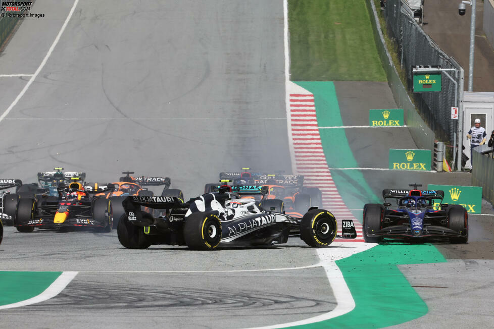 Pierre Gasly (5): Im Qualifying mit P10 noch über den Verhältnissen des Autos gefahren. Doch danach ging es dann Bach runter. Startcrash im Sprint, zwei Strafen am Sonntag, dazu auch noch Vettels Rennen ruiniert. In der Summe war das nicht mehr 