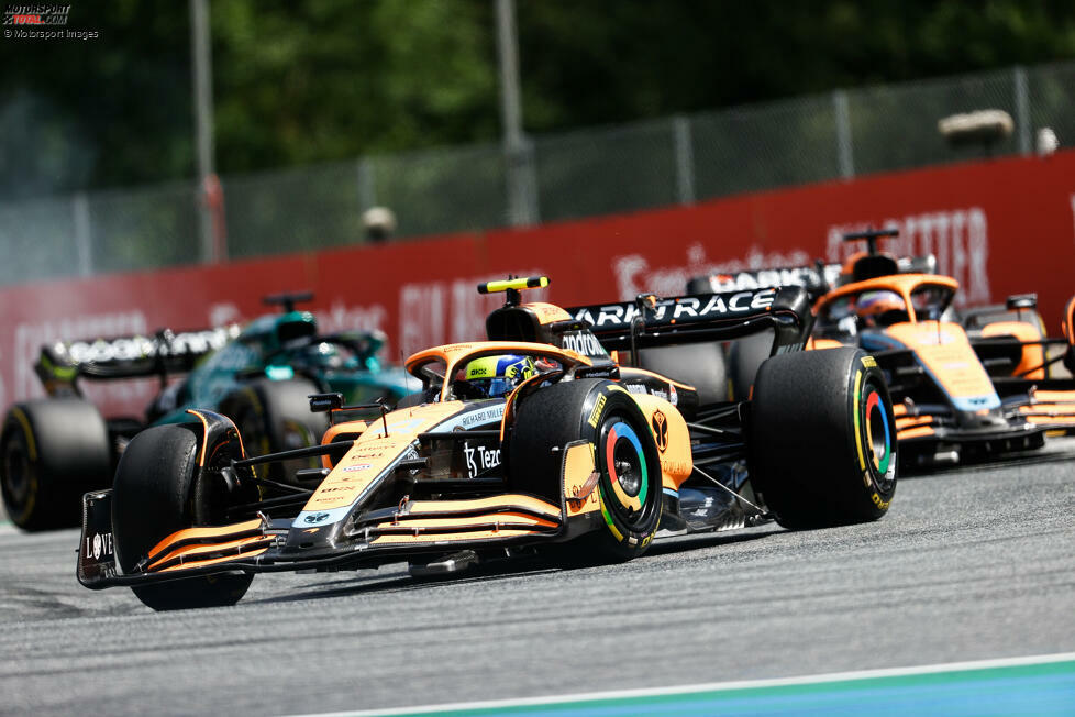 Lando Norris (3): Für den Defekt im Qualifying konnte er nichts, sonst wäre er weiter vorne gelandet. Im Sprint und vor allem im Rennen mit P7 anschließend noch gut erholt. Eine 2 gibt es von uns trotzdem nicht, weil unter anderem eine selbstverschuldete Fünf-Sekunden-Strafe ein noch besseres Ergebnis kostete.