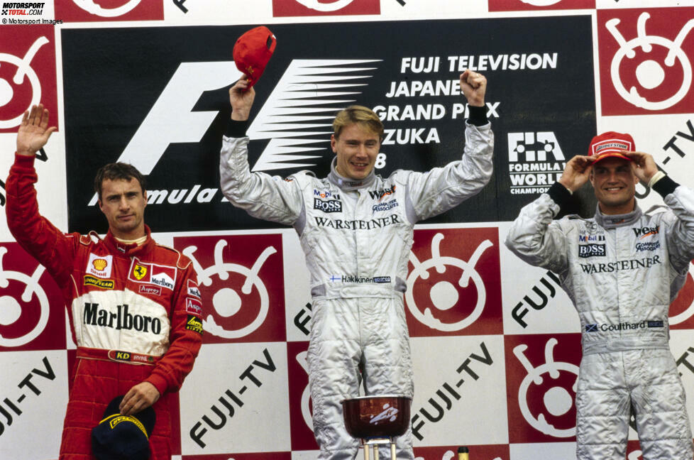 Dafür geht es nach dem Triumph in Jerez Schlag auf Schlag: 1998 wird Häkkinen mit McLaren zum ersten Mal Weltmeister, 1999 lässt er gleich einen zweiten Titel folgen. Den 