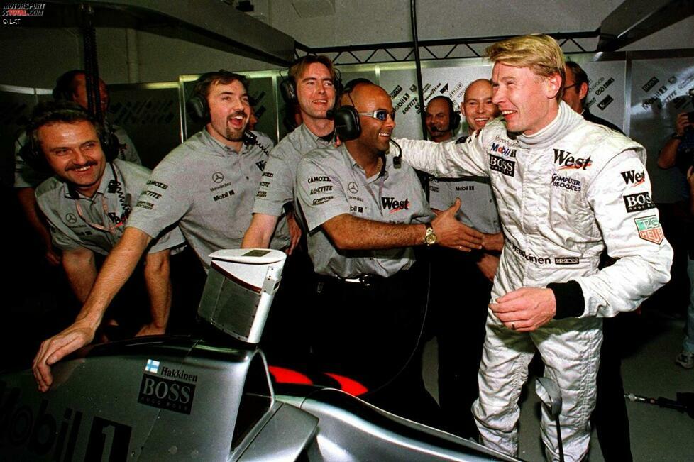Platz 9: Mika Häkkinen (94 Rennen - Luxemburg 1997)