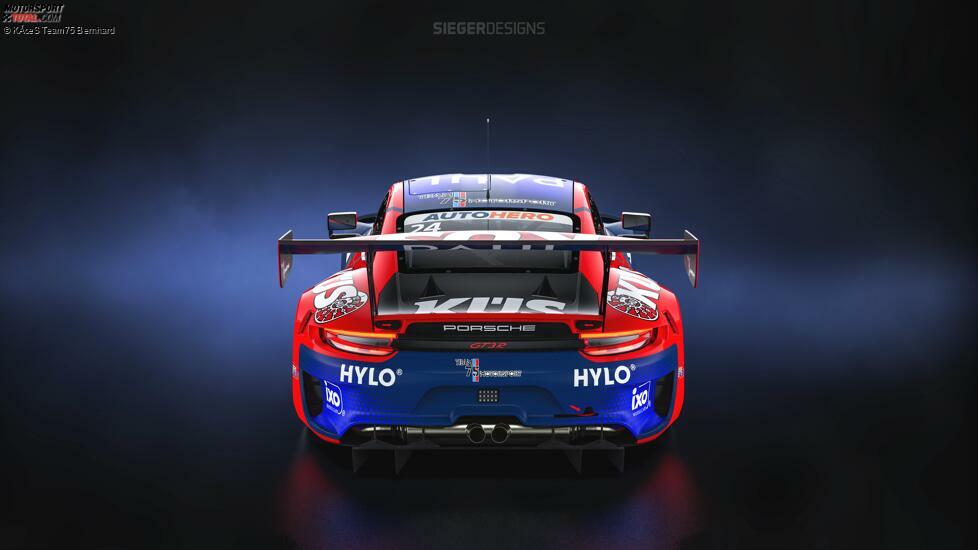 ... hinten angebrachten Teamlogo des Rennstalls, der ursprünglich als Rallye-Team von Rüdiger Bernhard gegründet worden war. Deutlich reduzierter ...