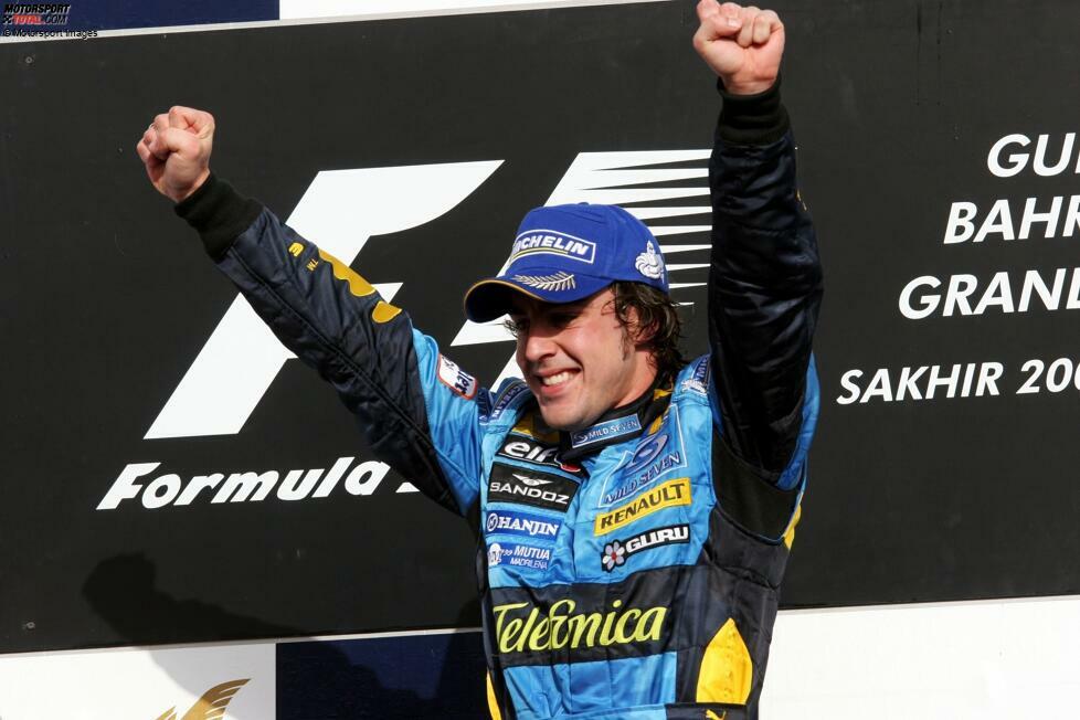Fernando Alonso - Als Motorenlieferant hat Renault 2005 bereits mehrere WM-Titel auf dem Konto. Für das Werksteam ist Alonso damals allerdings der erste Weltmeister. Ein Jahr später wiederholt er seinen Erfolg. Wohl kaum einer rechnet damals damit, dass es Alonsos (vermutlich) einzige WM-Titel bleiben sollen ...