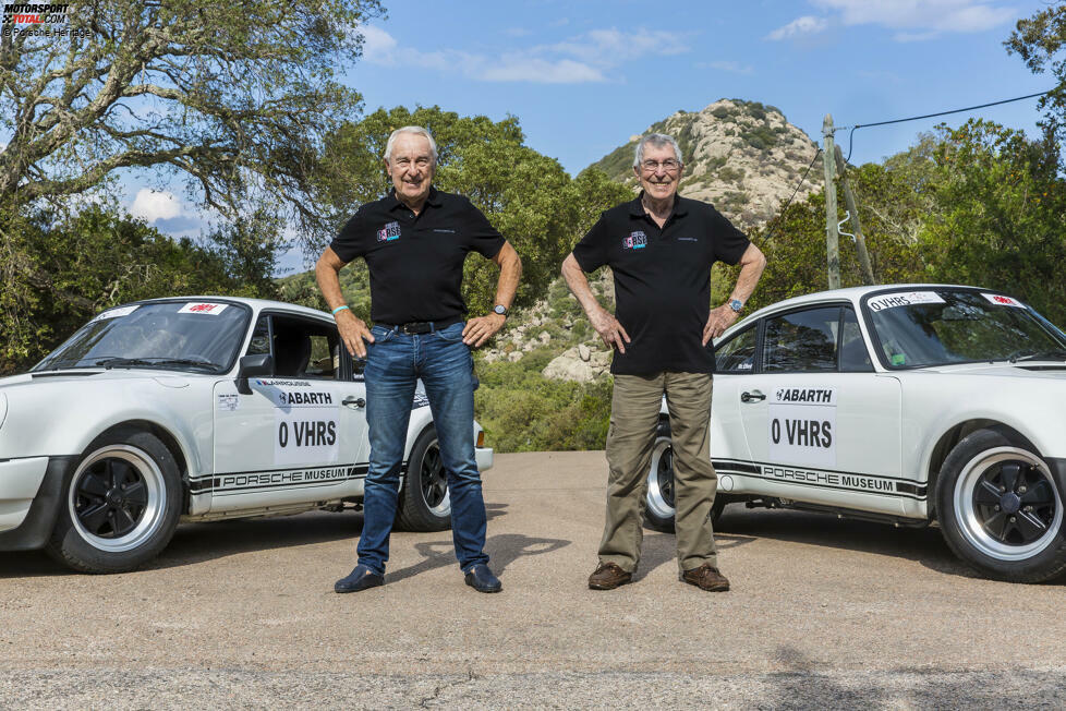 Zusammen mit Gerard Larrousse (links) und dem Team Porsche Heritage und Museum nahm Vic Elford 2017 noch einmal an der Tour de Corse teil