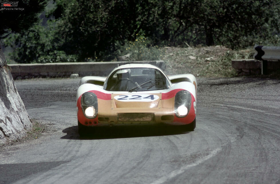05.05.1968, Targa Florio: Porsche 907 mit den Fahrern Vic Elford und Umberto Maglioli (Sieger im Gesamtklassement)