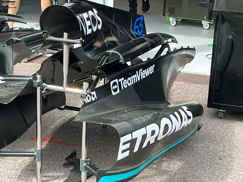 Die ersten Bilder vom Mercedes-Update am W14 in Monaco
