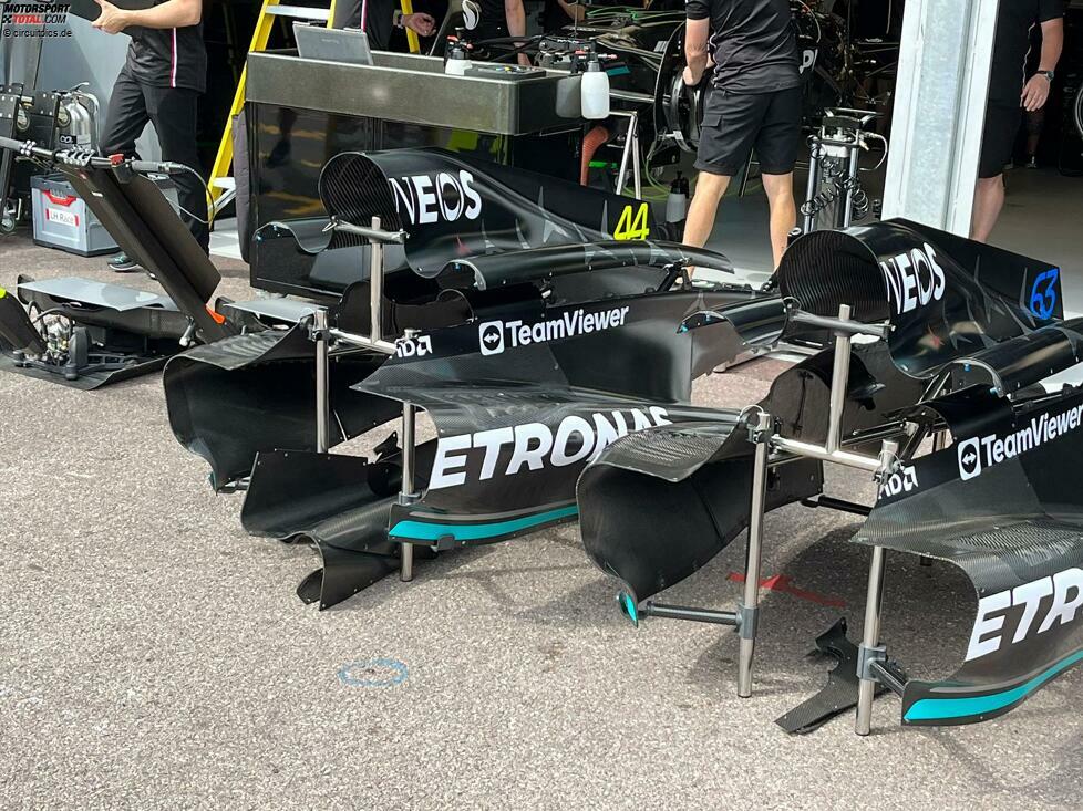 Die ersten Bilder vom Mercedes-Update am W14 in Monaco