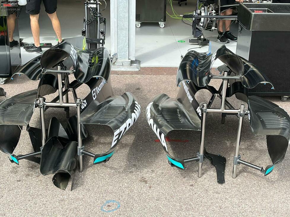 Die ersten Bilder vom Mercedes-Update am W14 in Monaco