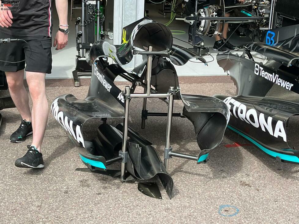 Die ersten Bilder vom Mercedes-Update am W14 in Monaco
