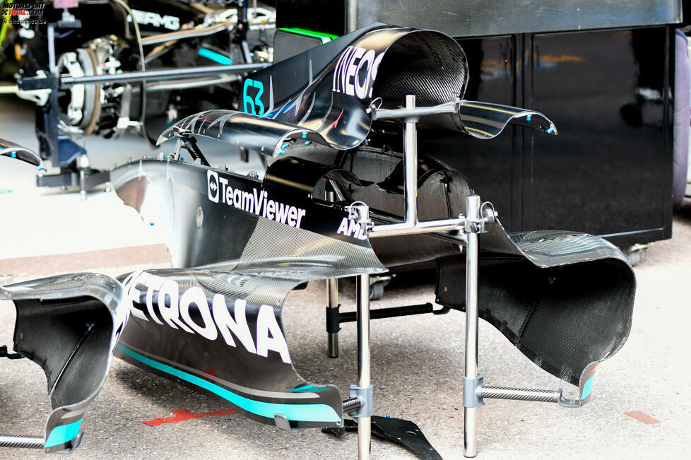 Die ersten Bilder vom Mercedes-Update am W14 in Monaco