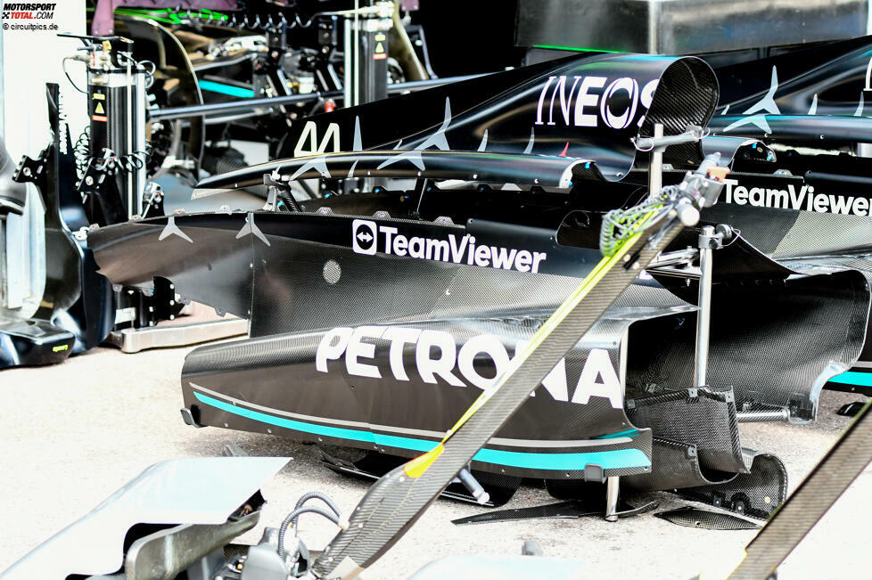 Die ersten Bilder vom Mercedes-Update am W14 in Monaco
