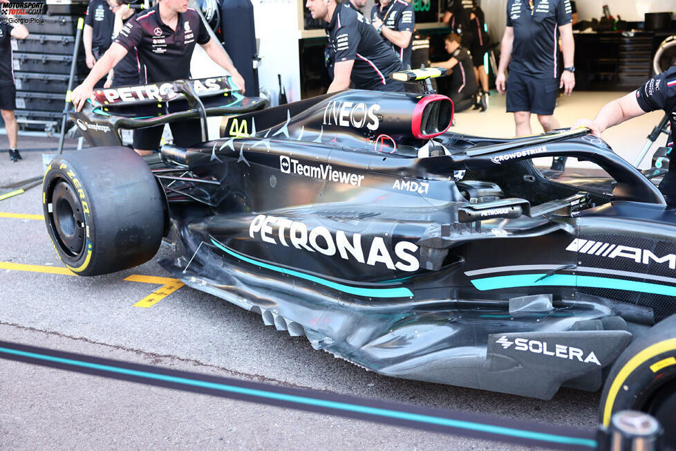Die ersten Bilder vom Mercedes-Update am W14 in Monaco