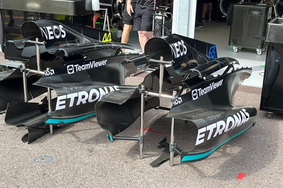 In Monaco debütiert das mit Spannung erwartete Technik-Update des Mercedes F1 W14 E Performance, mit dem sich das Team am Trend von Red Bull orientiert