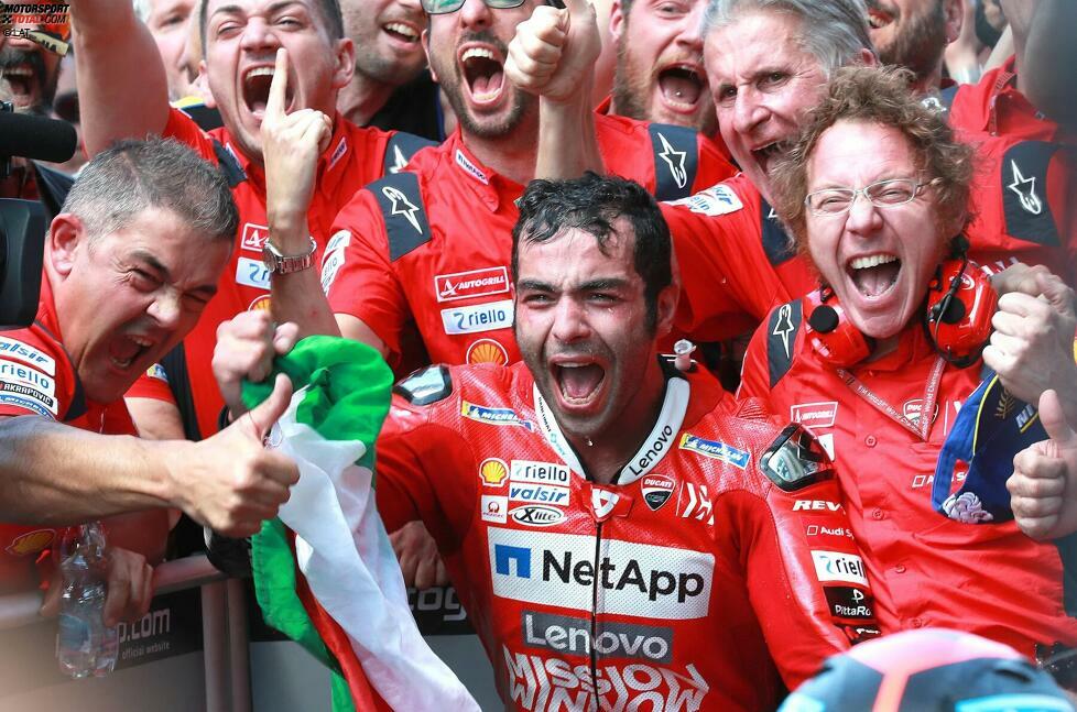 124. Rennen: Danilo Petrucci (Ducati) triumphiert beim Heimrennen in Mugello 2019.