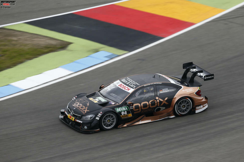 Mercedes C63 DTM (2015 - 2018): Ab 2015 kommt der C63 zum Einsatz - und Mercedes ist mit der Unterstützung durch zahlreiche britische Ingenieure und Formel-1-Know-how wieder da. Pascal Wehrlein (Bild) holt auf Anhieb den Titel. Nach der Hiobsbotschaft vom DTM-Ausstieg wird Gary Paffett 2018 im Finaljahr Meister - der C63 holt 22 Siege.