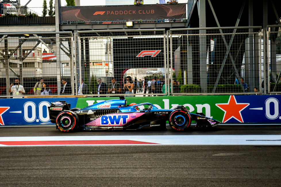 Esteban Ocon (3): Musste den Sprint und das Rennen aus der Boxengasse aufnehmen. Ein Kampf gegen Windmühlen also an diesem Wochenende, und dafür hat er es eigentlich noch ganz ordentlich gemacht. Anders als der Teamkollege hat er auch keinen Unfall produziert. Die unkonventionelle Strategie zahlte sich am Ende nicht aus.