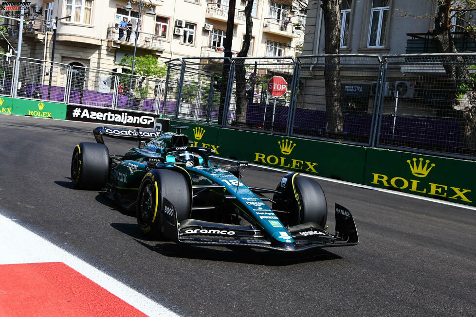 Lance Stroll (4): P7 sieht ordentlich aus, aber fassen wir mal zusammen: Im Qualifying dreieinhalb Zehntel hinter dem Teamkollegen, im Rennen fast 30 Sekunden, in der Boxeneinfahrt von Russell überholt, dazu riesiges Glück gehabt, dass sein Rennen nach der Mauerberührung nicht vorbei war. Für uns keine 3 mehr.