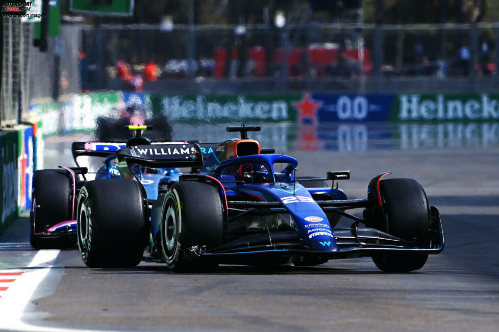 Alexander Albon (3): Quasi das Gegenteil von Tsunoda. Nimmt man nur den Samstag, hätte es für Albon vermutlich zur 2 gereicht. Doch der zählt eben nicht so viel, und P13 im Qualifying und P12 im Rennen sind zwar ordentlich im Williams. Aber er selbst zeigte am Samstag, dass eigentlich noch etwas mehr möglich gewesen wäre ...