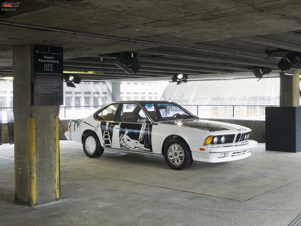 #6 Robert Rauschenberg / BMW 635 CSi / 1986: Pop-Art-Künstler Rauschenberg legte vier Jahre nach Fuchs das nächste Serien-Art-Car nach. Es ist bis heute das einzige, das im Straßenverkehr bewegt wurde, und zwar vom Künstler höchstpersönlich. Rauschenbergs Design wollte zeigen, wie die drei Welten Kunst, Natur und Technik zusammenhängen.