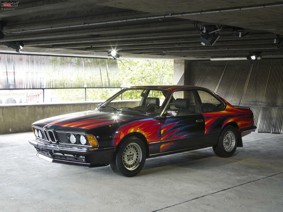 #5 Ernst Fuchs / BMW 635 CSi / 1982: Das erste Serienfahrzeug in der Art-Car-Reihe ist der von Ernst Fuchs designte 635 CSi. Es war von Anfang an als reines Ausstellungsstück konzipiert. Fuchs war zuvor bekannt für großflächige Heiligenbilder.