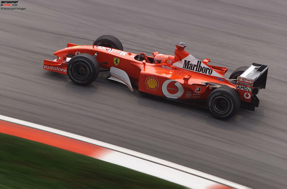 2001: Mit dem F2001 wiederholt Ferrari seine Erfolge, und setzt sogar nochmal eins drauf: Die Weltmeisterschaft wird schon im Sommer entschieden, das Rennauto selbst 2002 noch zu Saisonbeginn verwendet.
