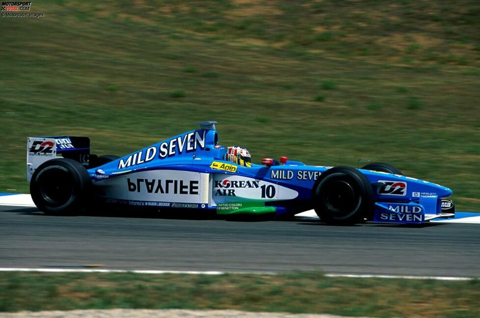 1999: Ein letztes Mal ist James Allison bei Benetton in die Aerodynamik eines Rennautos eingebunden. Mit dem B199 gelingt aber nur ein Podestplatz, das Team rutscht ab auf WM-Position sechs.