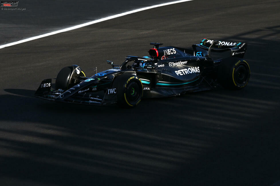 ... George Russell, der auf P8 für Mercedes ebenfalls in die Punkte fährt und noch dazu den Bonuspunkt für die schnellste Runde abstaubt. Ohne Punkte bleibt ...