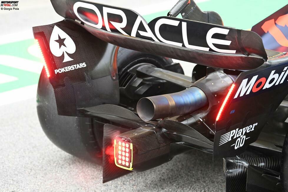 Red Bull RB19: Heckflügel, Auspuff, Beam-Wing
