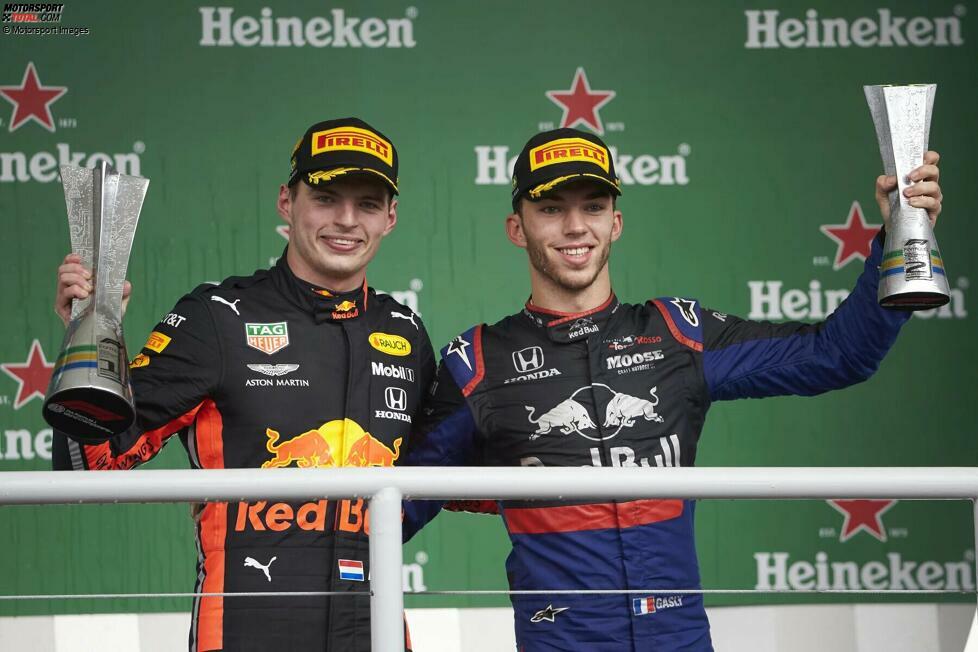 Pierre Gasly (Brasilien 2019): Bei Red Bull gelingt Gasly kein Podium, doch das holt er nach seiner Degradierung zu Toro Rosso nach. Seite-an-Seite mit Lewis Hamilton kämpft sich der Franzose den Schlussanstieg in Interlagos hoch und schlägt den Weltmeister um wenige Zentimeter und erfüllt sich mit Rang zwei einen Traum.