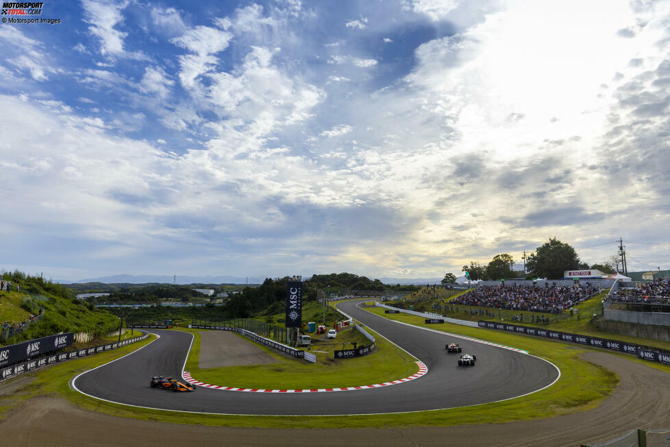 4. Suzuka, Japan (7. April 2024) - Fragt man die Formel-1-Piloten nach ihrer Lieblingsstrecke, sagen viele Suzuka. Die Strecke mit ihren tückischen S-Kurven ist im Auto ein Hochgenuss, allerdings sind Kurven wie die 130R leider keine Herausforderung mehr. Das Rennen rückt vom Herbst in den Frühling.