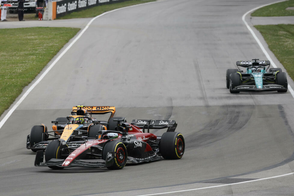 ... sorgt so dafür, dass Valtteri Bottas im Alfa Romeo C43 noch einen WM-Punkt abstaubt, hinter Lokalmann Lance Stroll im zweiten Aston Martin und Esteban Ocon im Alpine A523. Für ...