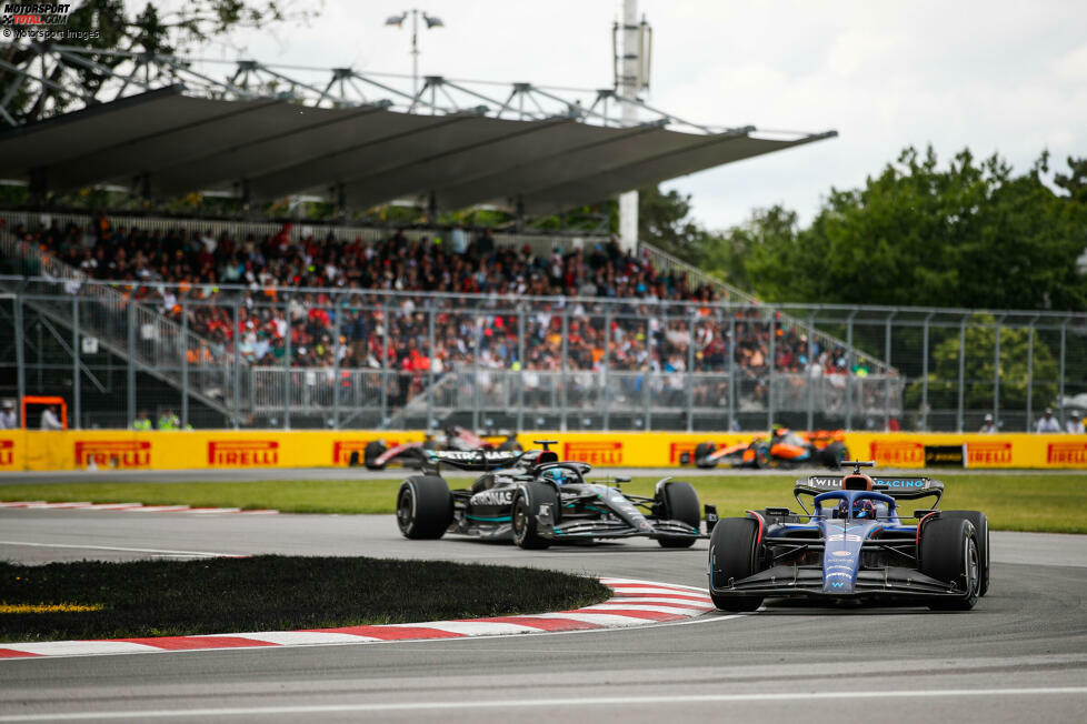... Alexander Albon im Williams FW45 mit dem Update, denn dem ausgezeichneten Qualifying lässt er P7 im Rennen folgen und wird zum 